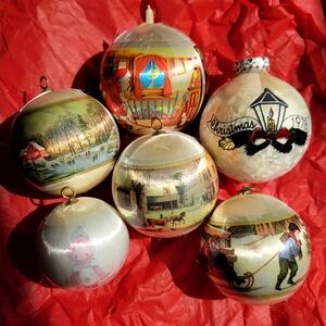 Christmas Ornaments  VTG 1970 -90s, Silk Satin ~ Betsey Clark, Baby's 1st FINAL!